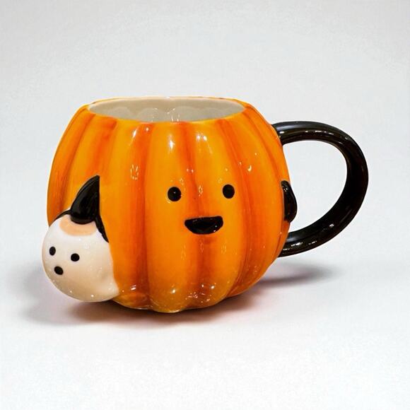Target 2024 Hyde & EekHalloween Stoneware Pumpkin Mug Orange 15.25oz - Picture 1 of 2